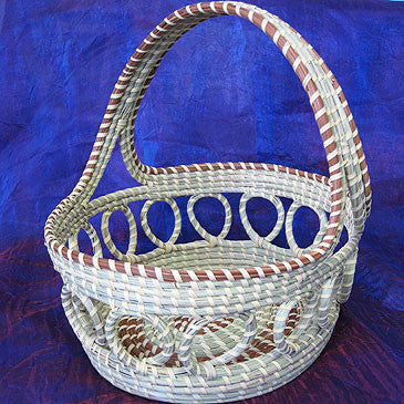 Looped Sweetgrass Basket with Handle